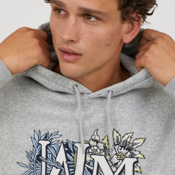 H&M X William Morris & Co Gray Sweatshirt Hoodie - Picture 4 of 7